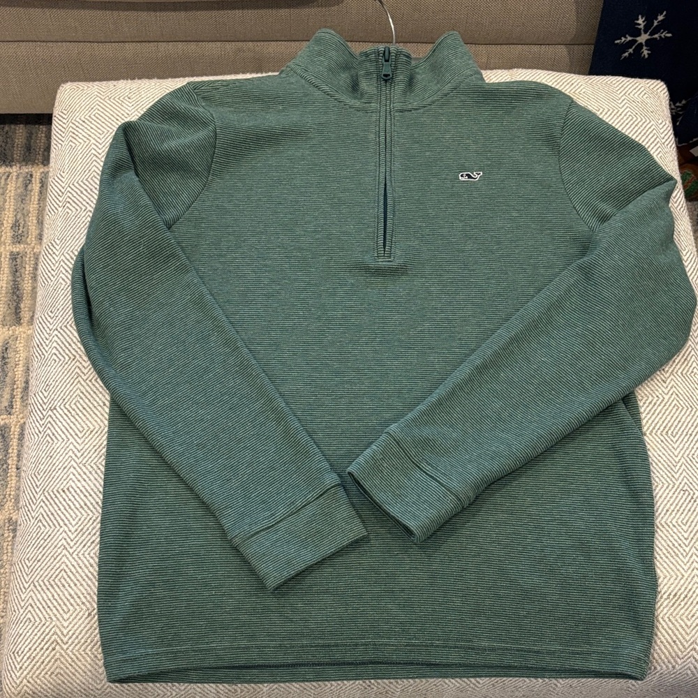 Vineyard Vines Green Saltwater Quarter-Zip Pullover